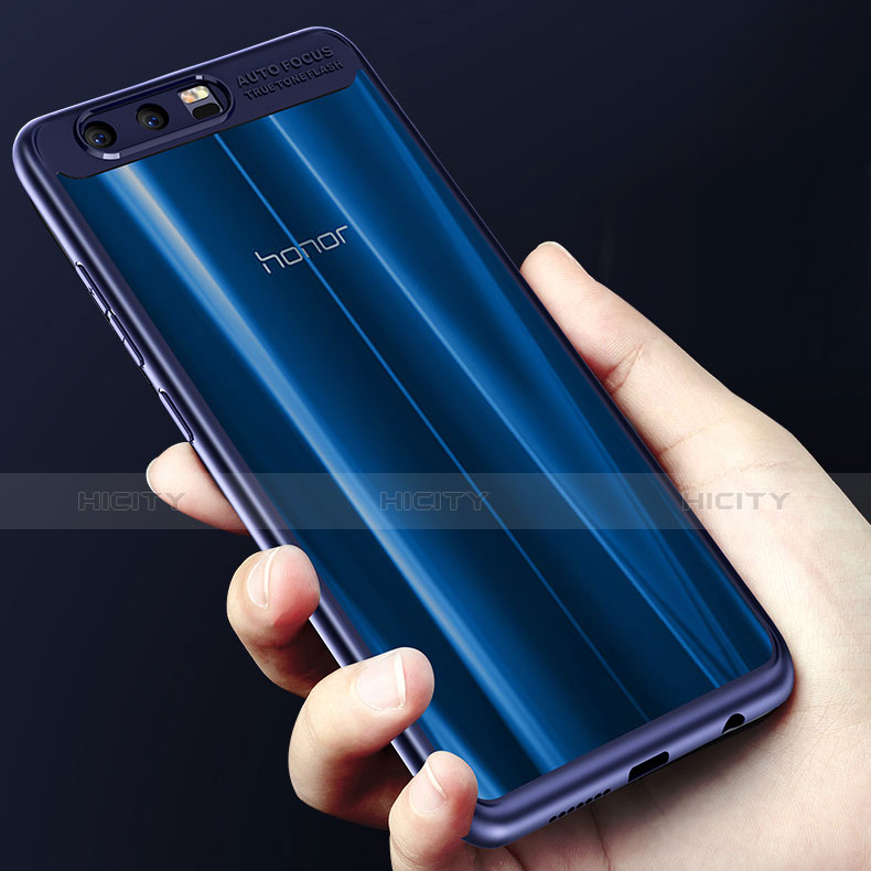 Cover Silicone Trasparente Specchio Laterale 360 Gradi per Huawei Honor 9 Premium Blu