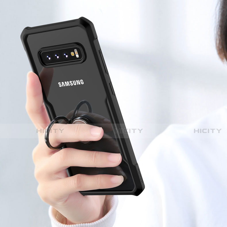 Cover Silicone Trasparente Specchio Laterale per Samsung Galaxy S10 5G Nero