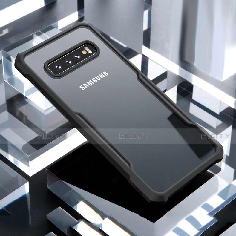Cover Silicone Trasparente Specchio Laterale per Samsung Galaxy S10 5G Nero