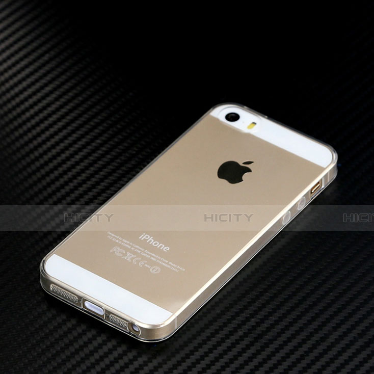 Cover Silicone Trasparente Ultra Slim Morbida HT01 per Apple iPhone 5 Chiaro