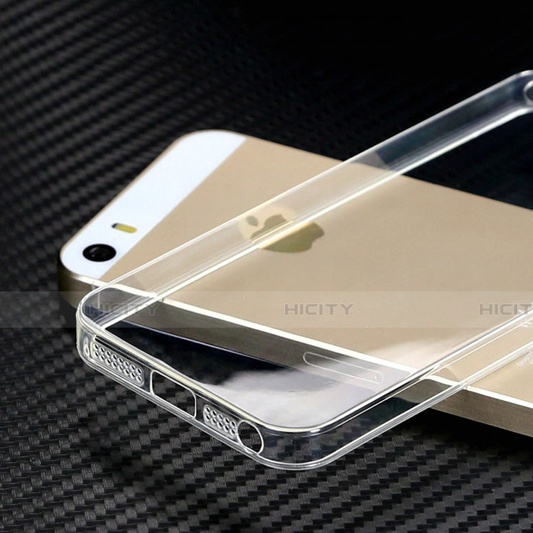 Cover Silicone Trasparente Ultra Slim Morbida HT01 per Apple iPhone 5S Chiaro