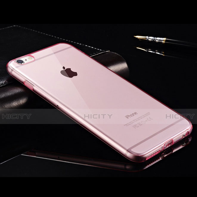 Cover Silicone Trasparente Ultra Slim Morbida per Apple iPhone 6 Plus Rosa