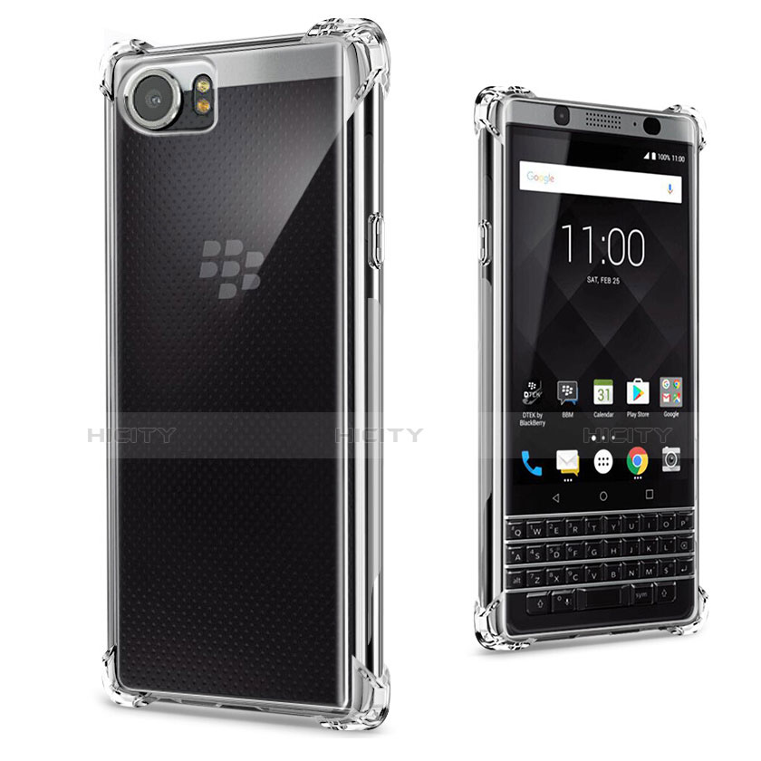 Cover Silicone Trasparente Ultra Slim Morbida per Blackberry KEYone Chiaro