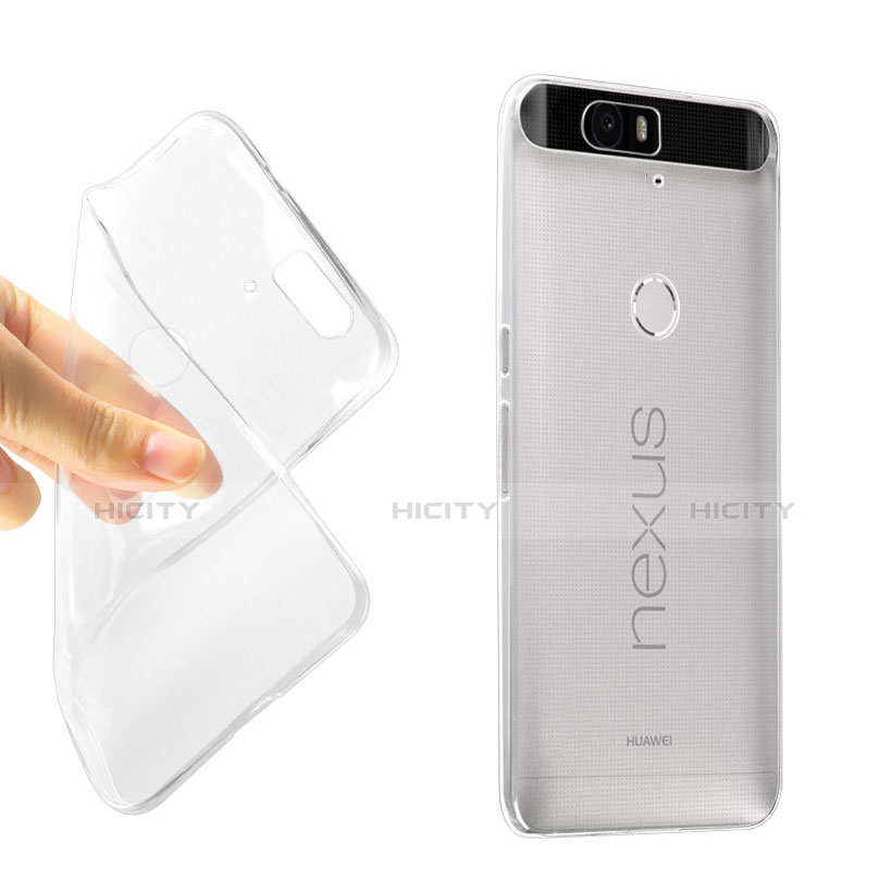 Cover Silicone Trasparente Ultra Slim Morbida per Google Nexus 6P Chiaro