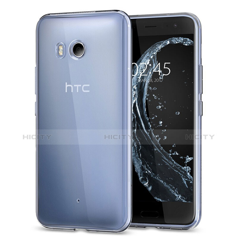 Cover Silicone Trasparente Ultra Slim Morbida per HTC U11 Chiaro