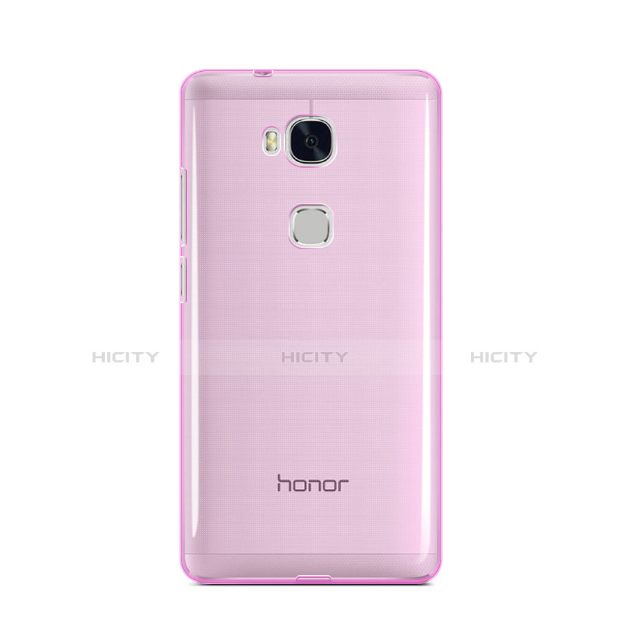 Cover Silicone Trasparente Ultra Slim Morbida per Huawei GR5 Rosa