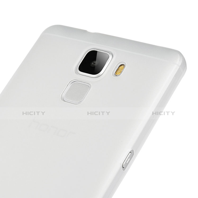 Cover Silicone Trasparente Ultra Slim Morbida per Huawei Honor 7 Dual SIM Bianco