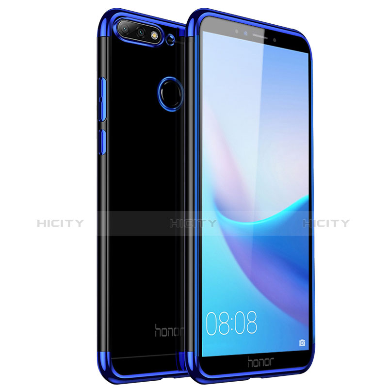 Cover Silicone Trasparente Ultra Slim Morbida per Huawei Honor 7A Blu