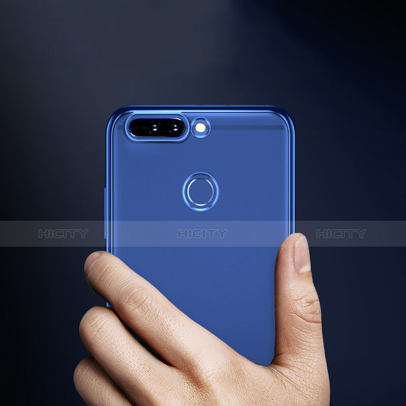 Cover Silicone Trasparente Ultra Slim Morbida per Huawei Honor 8 Pro Blu