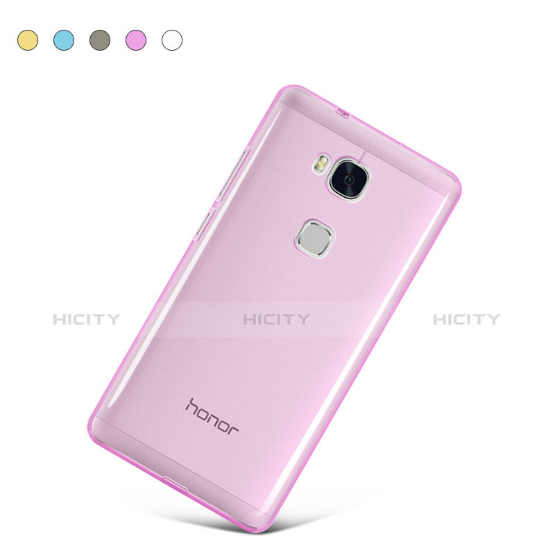Cover Silicone Trasparente Ultra Slim Morbida per Huawei Honor Play 5X Rosa