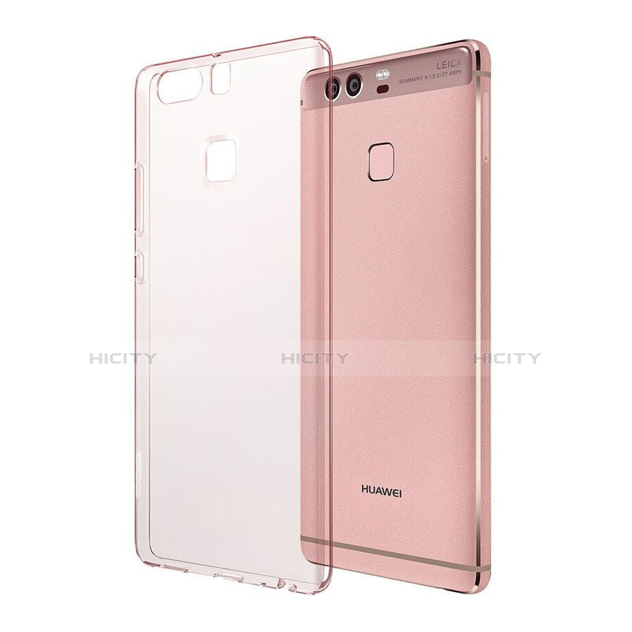 Cover Silicone Trasparente Ultra Slim Morbida per Huawei P9 Oro Rosa