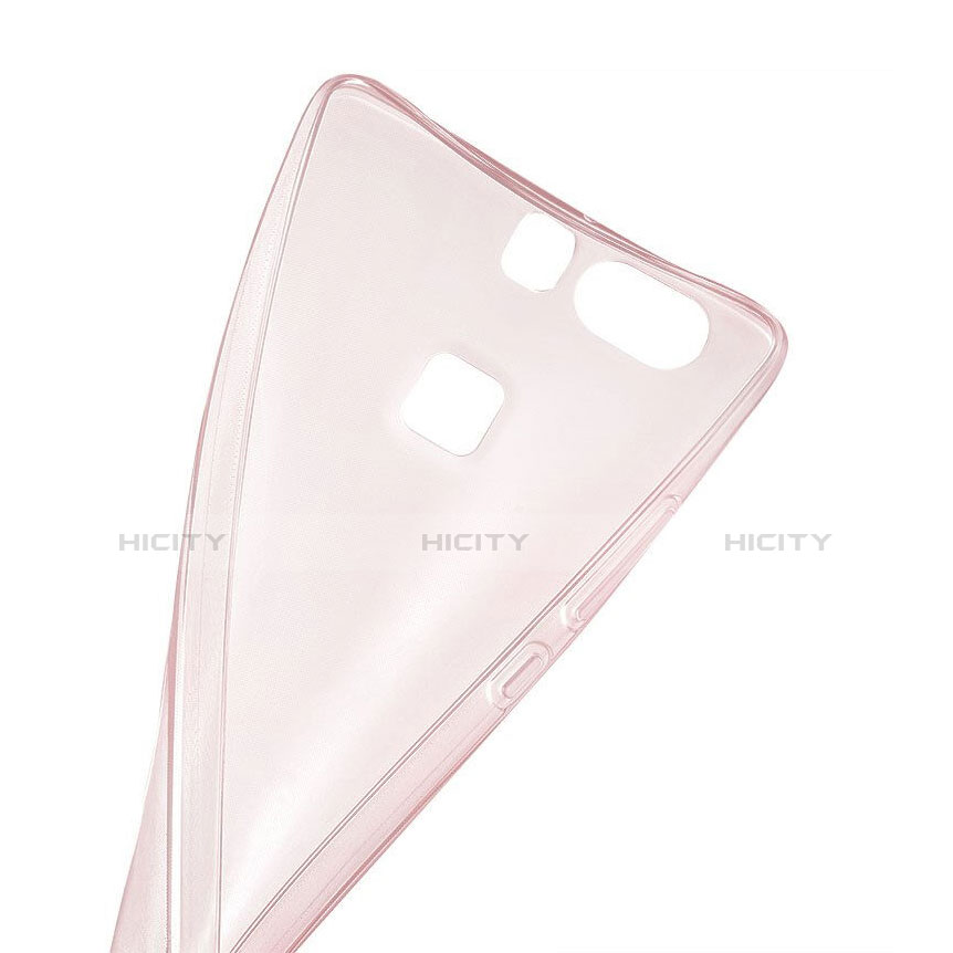 Cover Silicone Trasparente Ultra Slim Morbida per Huawei P9 Plus Oro Rosa