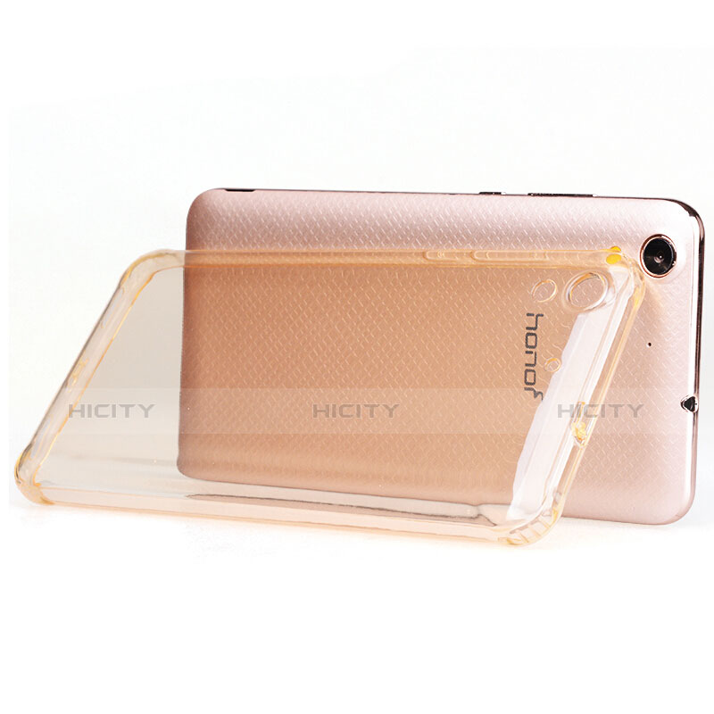 Cover Silicone Trasparente Ultra Slim Morbida per Huawei Y6 II 5 5 Oro