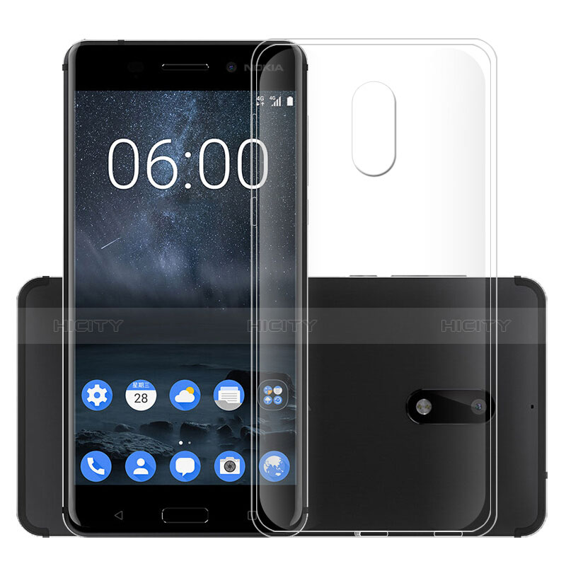 Cover Silicone Trasparente Ultra Slim Morbida per Nokia 6 Chiaro