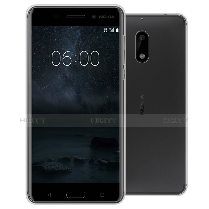 Cover Silicone Trasparente Ultra Slim Morbida per Nokia 6 Chiaro