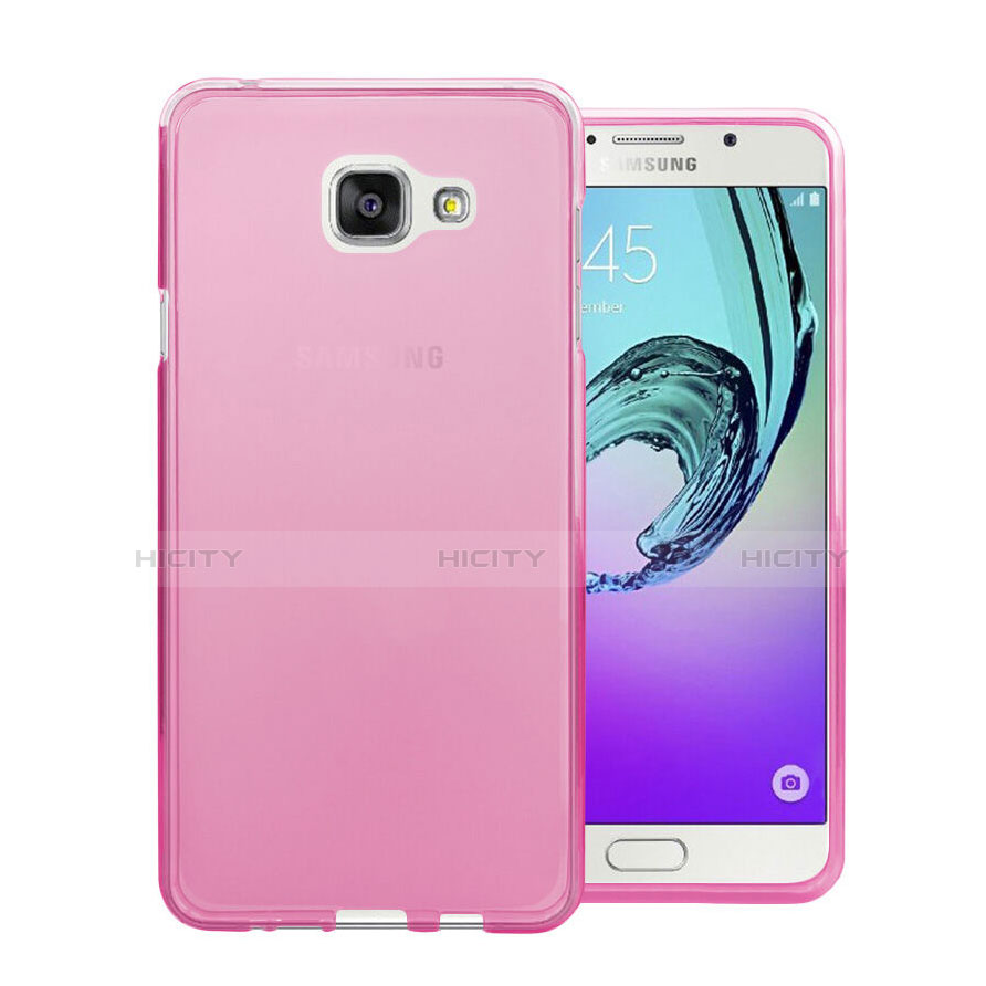 Cover Silicone Trasparente Ultra Slim Morbida per Samsung Galaxy A7 (2016) A7100 Rosa