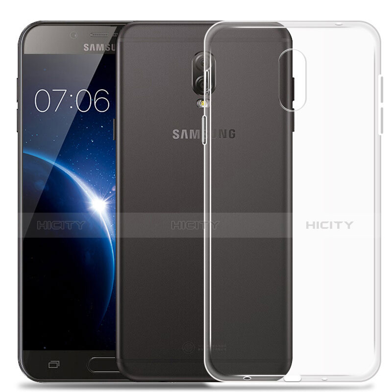 Cover Silicone Trasparente Ultra Slim Morbida per Samsung Galaxy C8 C710F Chiaro