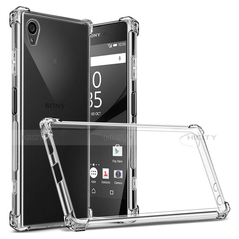 Cover Silicone Trasparente Ultra Slim Morbida per Sony Xperia XA1 Plus Chiaro