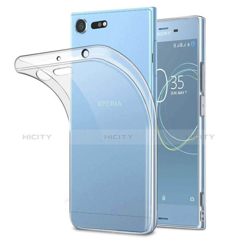 Cover Silicone Trasparente Ultra Slim Morbida per Sony Xperia XZ Premium Chiaro