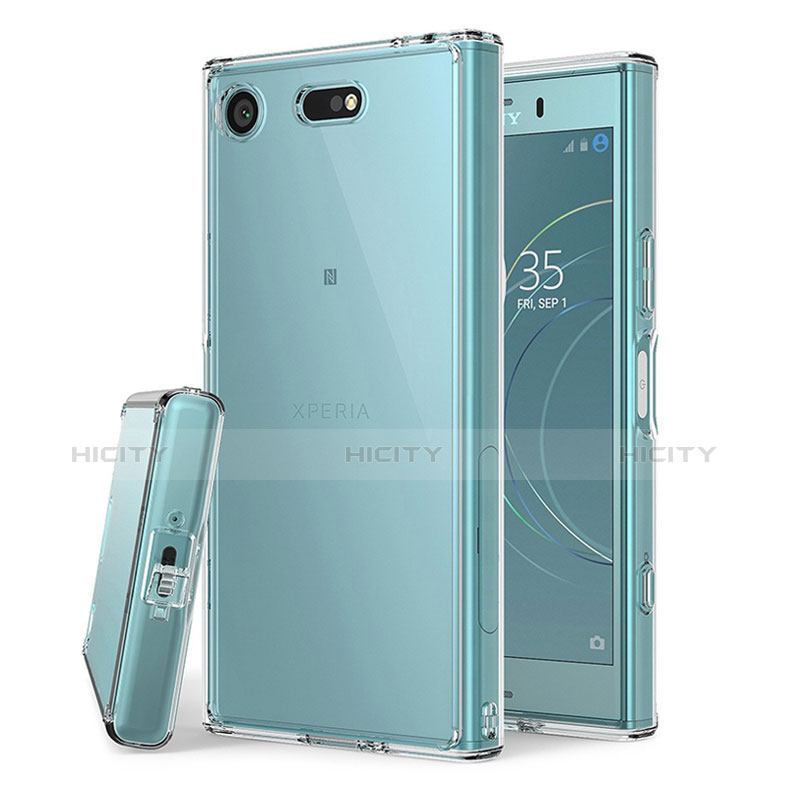 Cover Silicone Trasparente Ultra Slim Morbida per Sony Xperia XZ1 Compact Chiaro