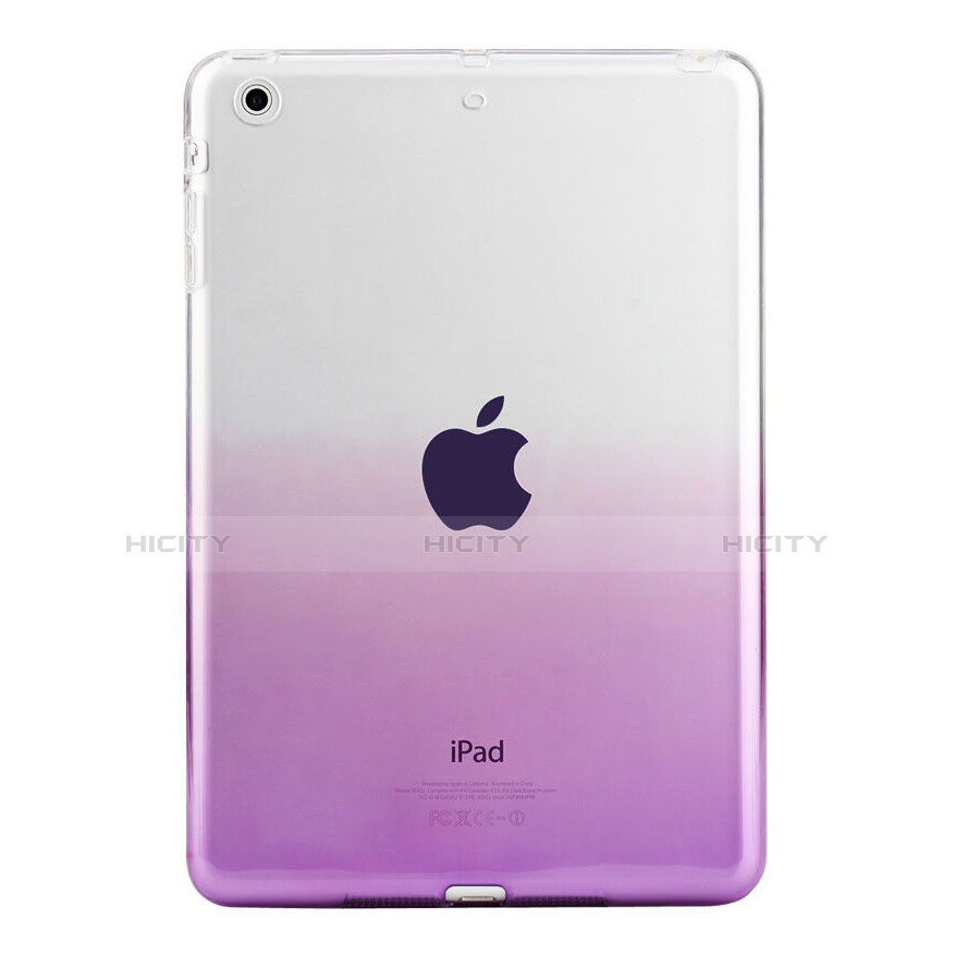 Cover Silicone Trasparente Ultra Slim Morbida Sfumato per Apple iPad Mini 3 Viola