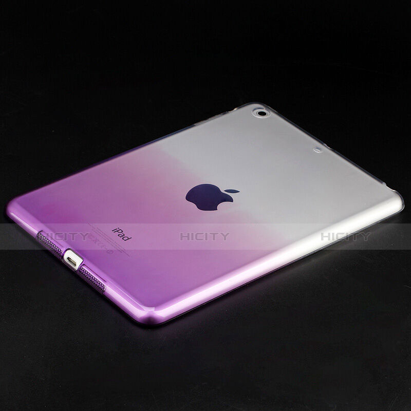 Cover Silicone Trasparente Ultra Slim Morbida Sfumato per Apple iPad Mini 3 Viola