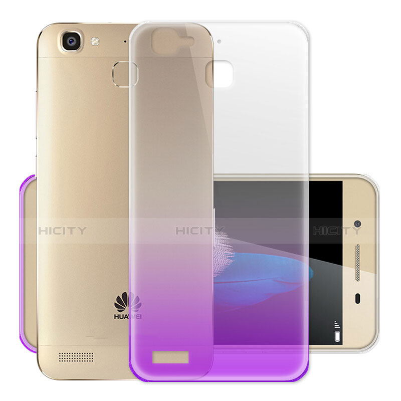 Cover Silicone Trasparente Ultra Slim Morbida Sfumato per Huawei Enjoy 5S Viola