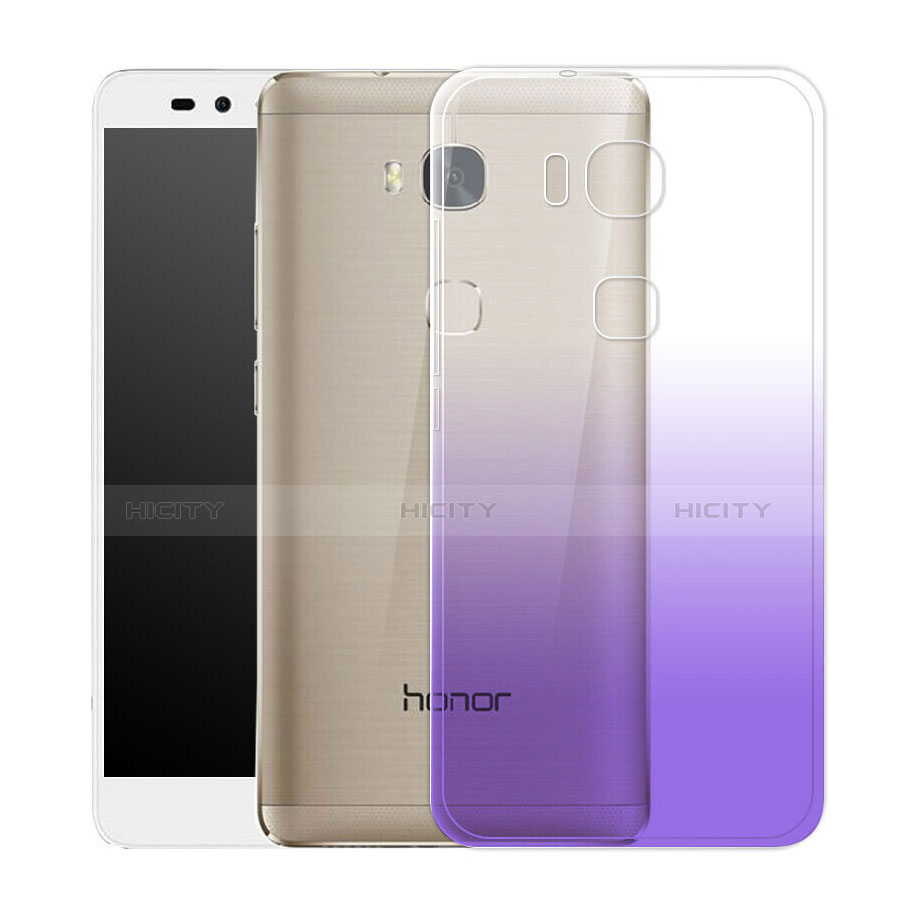 Cover Silicone Trasparente Ultra Slim Morbida Sfumato per Huawei Honor 5C Viola