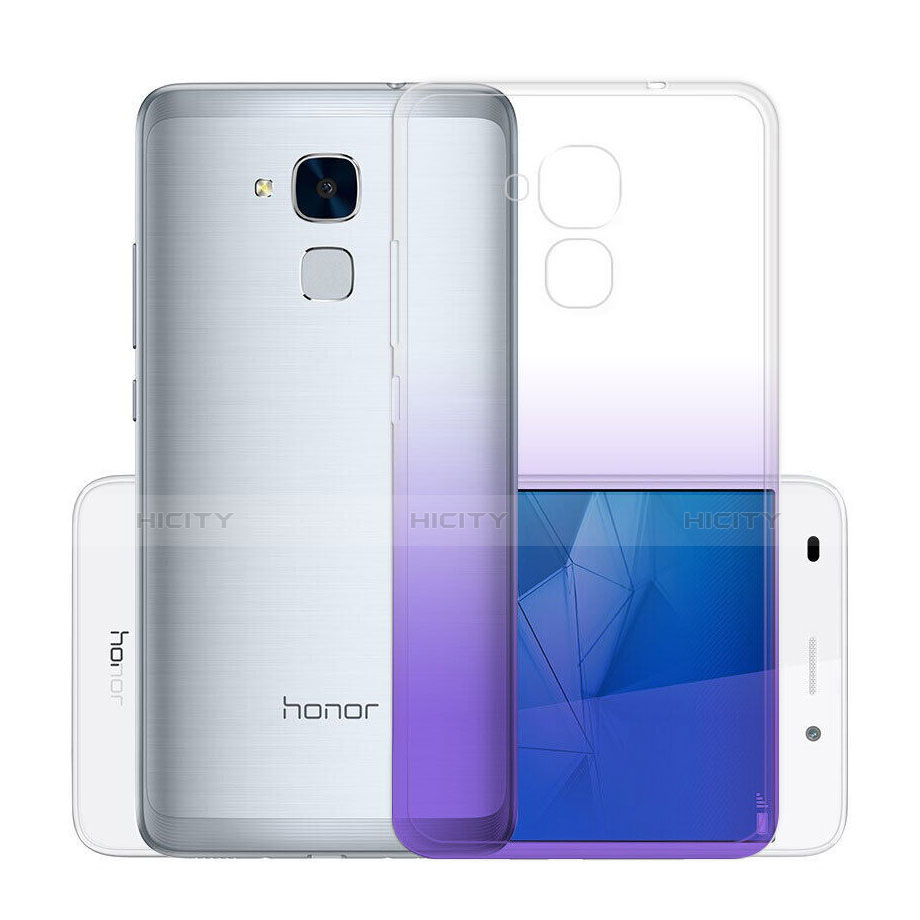 Cover Silicone Trasparente Ultra Slim Morbida Sfumato per Huawei Honor 5C Viola