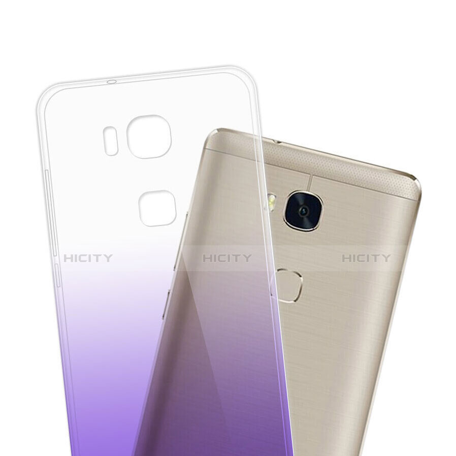 Cover Silicone Trasparente Ultra Slim Morbida Sfumato per Huawei Honor 5C Viola