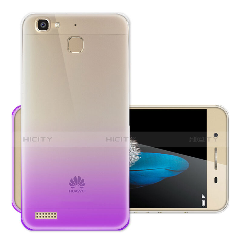 Cover Silicone Trasparente Ultra Slim Morbida Sfumato per Huawei P8 Lite Smart Viola