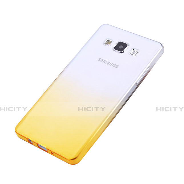 Cover Silicone Trasparente Ultra Slim Morbida Sfumato per Samsung Galaxy A5 SM-500F Giallo