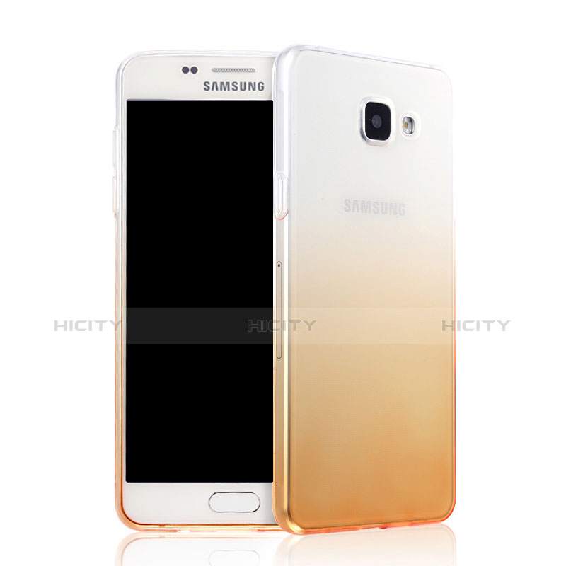 Cover Silicone Trasparente Ultra Slim Morbida Sfumato per Samsung Galaxy A7 (2016) A7100 Giallo