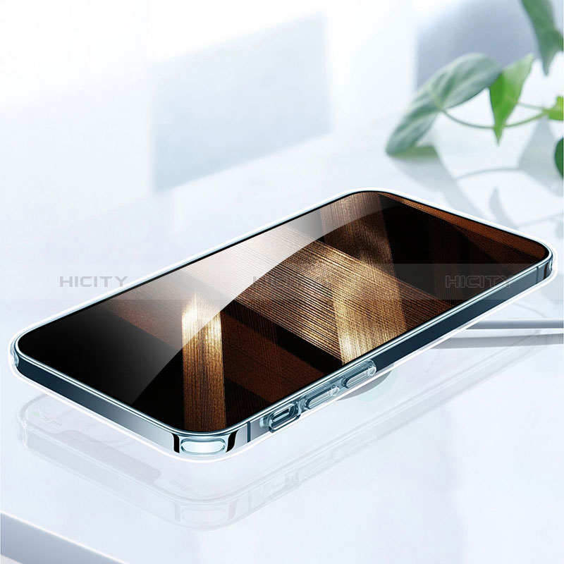 Cover Silicone Trasparente Ultra Sottile Morbida A01 per Apple iPhone 15 Chiaro