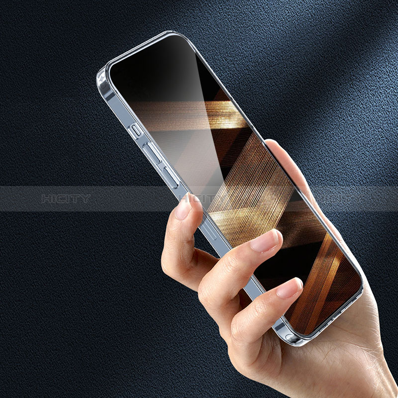 Cover Silicone Trasparente Ultra Sottile Morbida A04 per Apple iPhone 15 Chiaro
