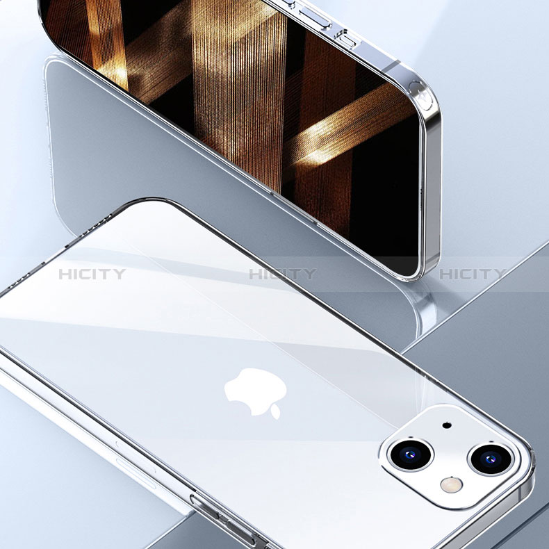 Cover Silicone Trasparente Ultra Sottile Morbida A04 per Apple iPhone 15 Plus Chiaro