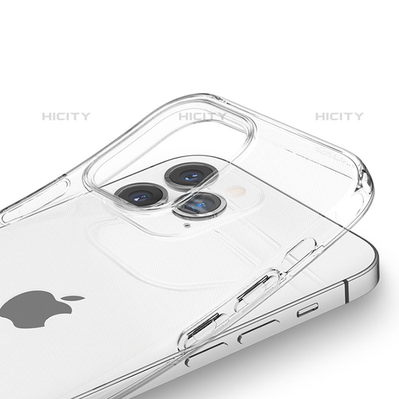 Cover Silicone Trasparente Ultra Sottile Morbida A06 per Apple iPhone 15 Pro Max Chiaro