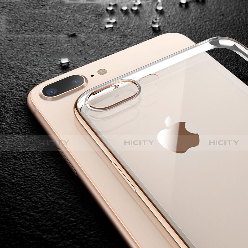 Cover Silicone Trasparente Ultra Sottile Morbida H01 per Apple iPhone 8 Plus Chiaro