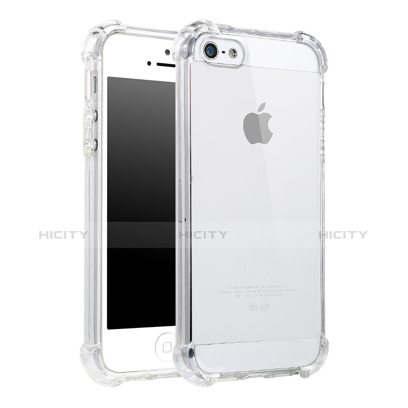Cover Silicone Trasparente Ultra Sottile Morbida H02 per Apple iPhone SE Chiaro