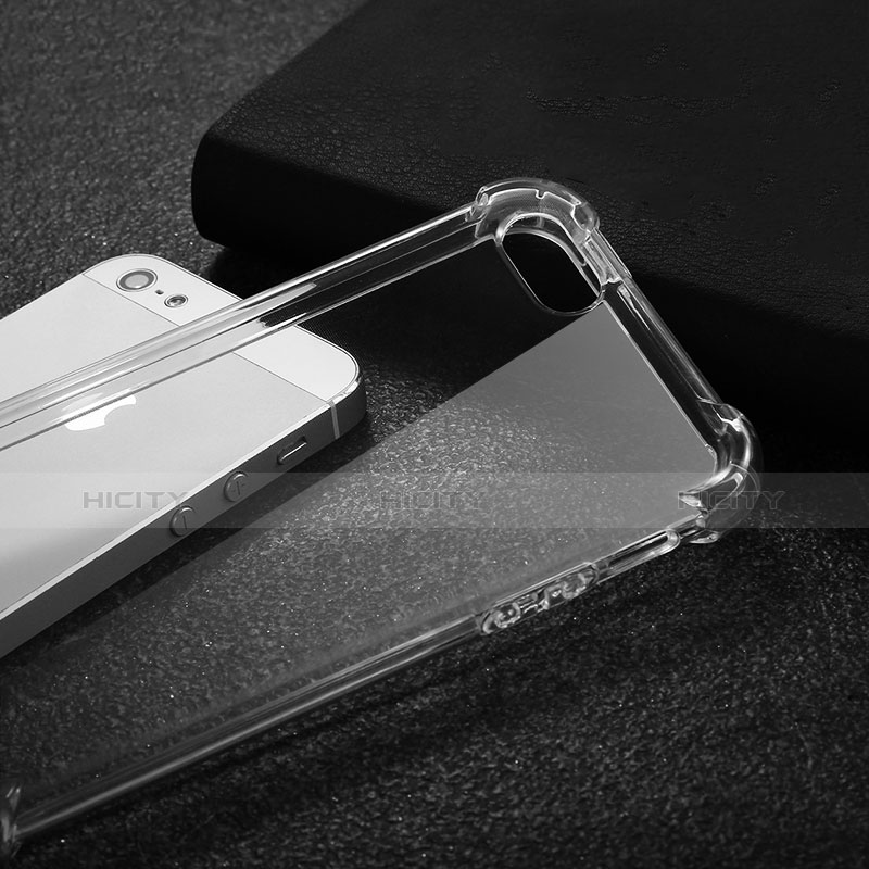 Cover Silicone Trasparente Ultra Sottile Morbida H02 per Apple iPhone SE Chiaro