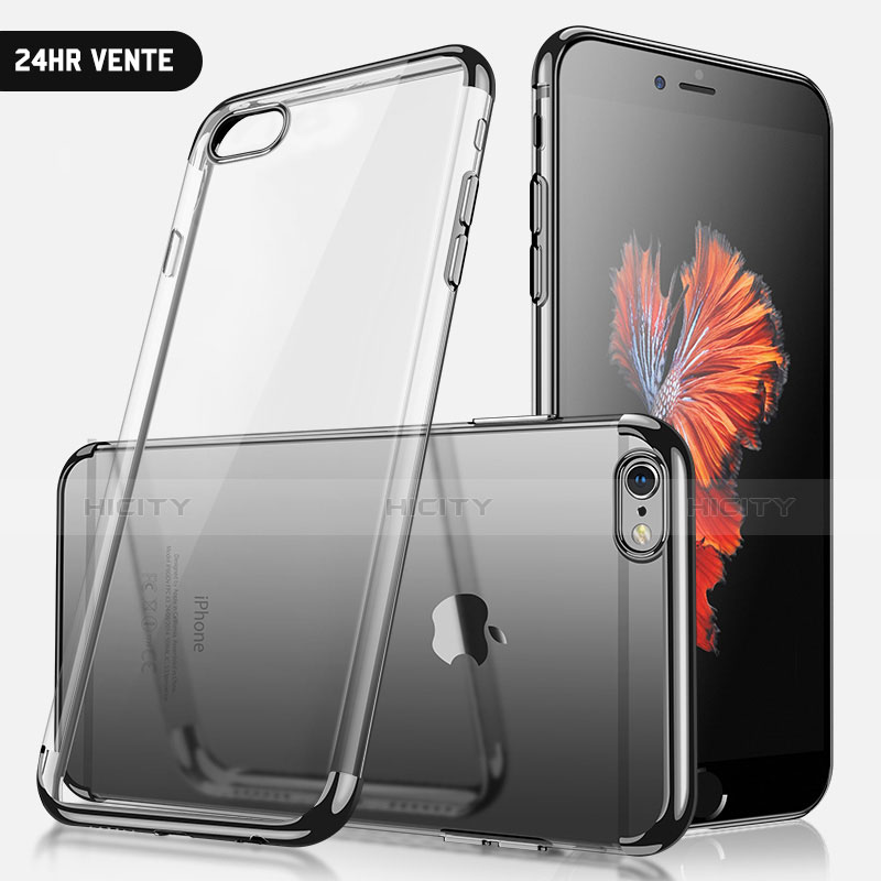 Cover Silicone Trasparente Ultra Sottile Morbida H04 per Apple iPhone 7 Grigio