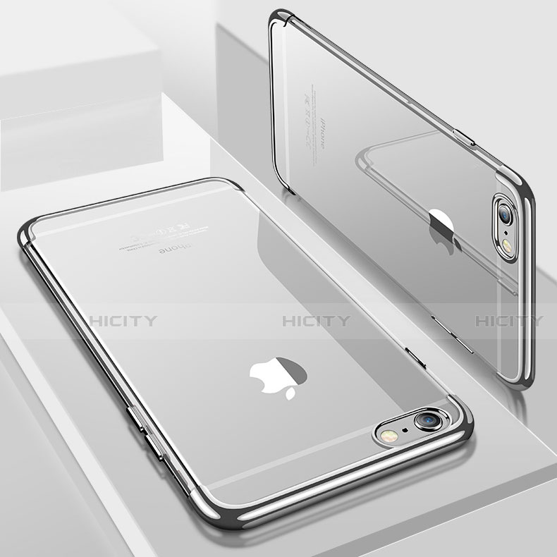 Cover Silicone Trasparente Ultra Sottile Morbida H04 per Apple iPhone SE3 2022 Argento