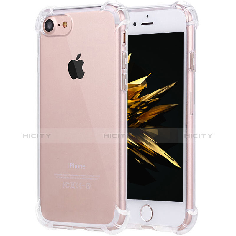 Cover Silicone Trasparente Ultra Sottile Morbida H05 per Apple iPhone 8 Chiaro