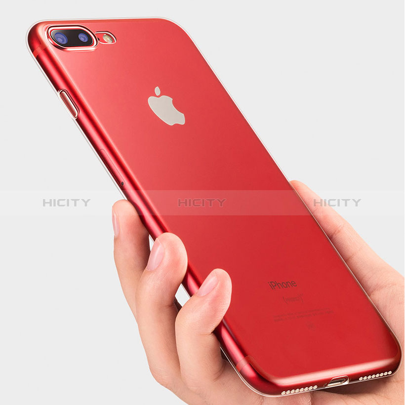 Cover Silicone Trasparente Ultra Sottile Morbida H08 per Apple iPhone 8 Plus Chiaro