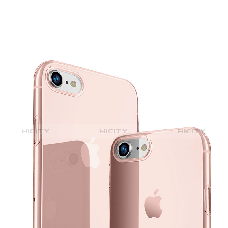 Cover Silicone Trasparente Ultra Sottile Morbida H09 per Apple iPhone 7 Rosa
