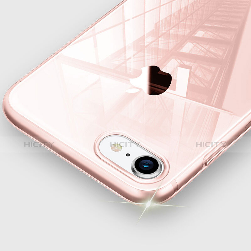 Cover Silicone Trasparente Ultra Sottile Morbida H09 per Apple iPhone 8 Rosa