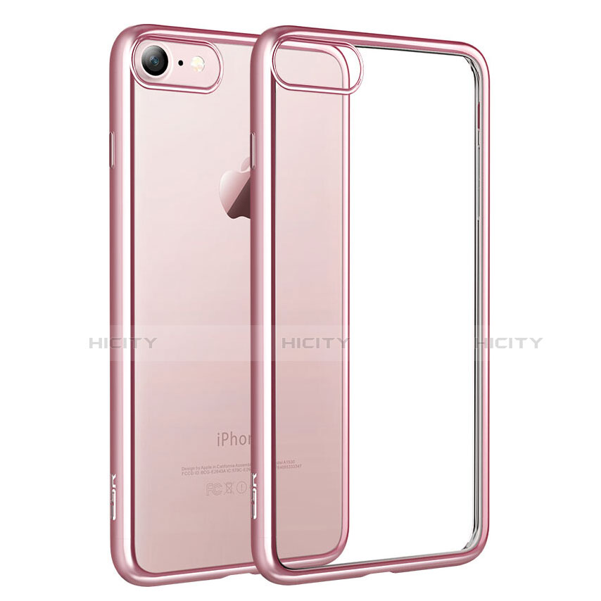 Cover Silicone Trasparente Ultra Sottile Morbida H11 per Apple iPhone SE (2020) Oro Rosa