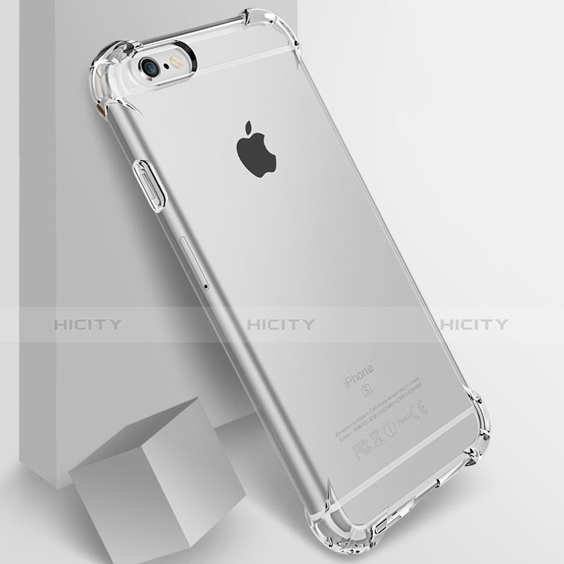 Cover Silicone Trasparente Ultra Sottile Morbida H14 per Apple iPhone 6 Chiaro