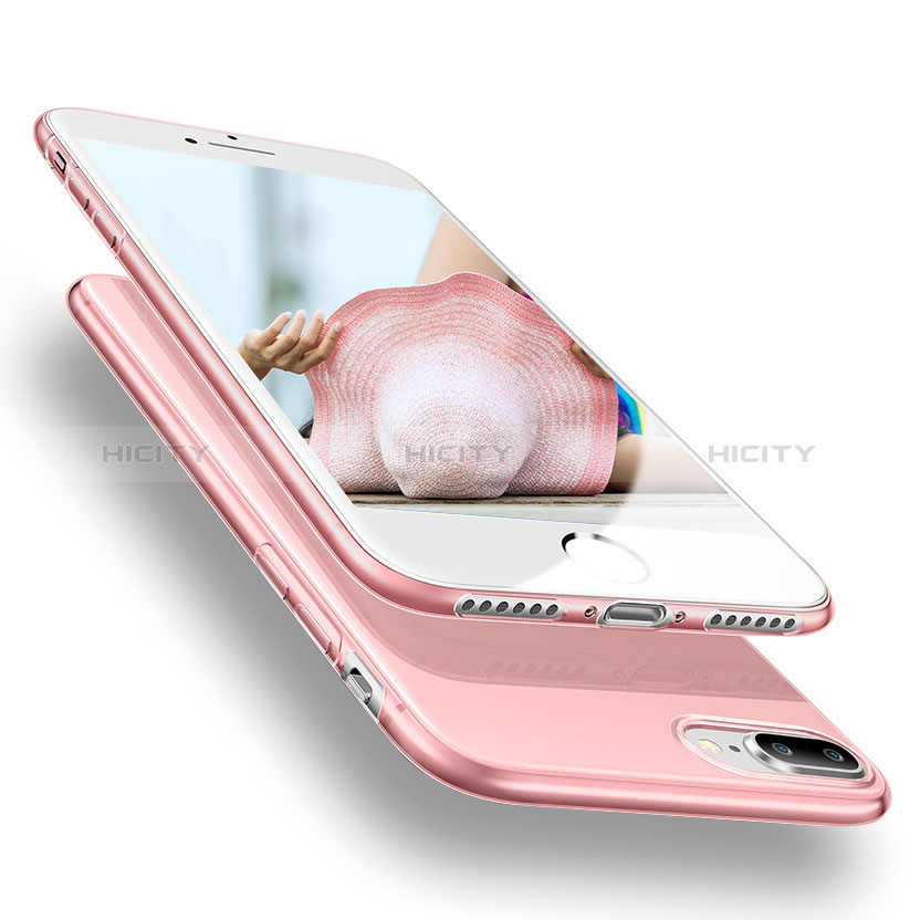 Cover Silicone Trasparente Ultra Sottile Morbida H20 per Apple iPhone 8 Plus Rosa