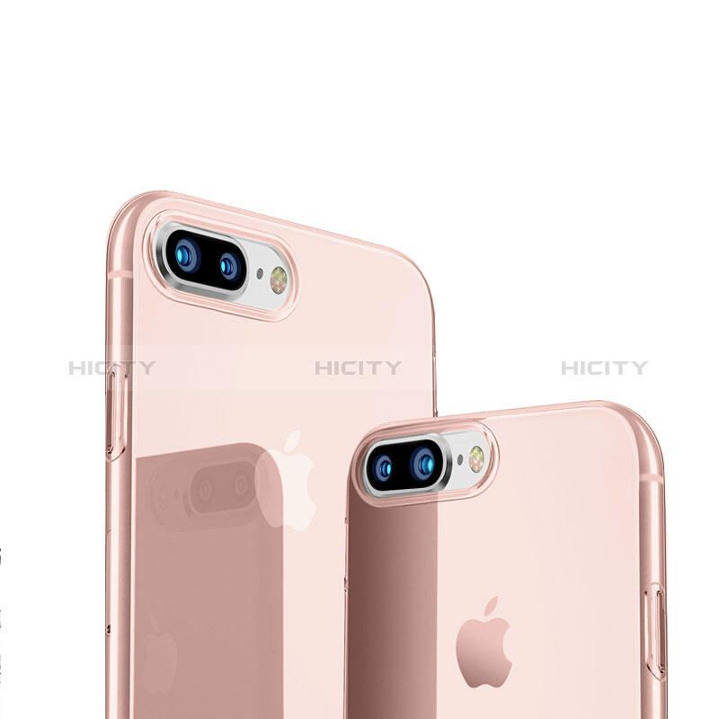 Cover Silicone Trasparente Ultra Sottile Morbida H20 per Apple iPhone 8 Plus Rosa